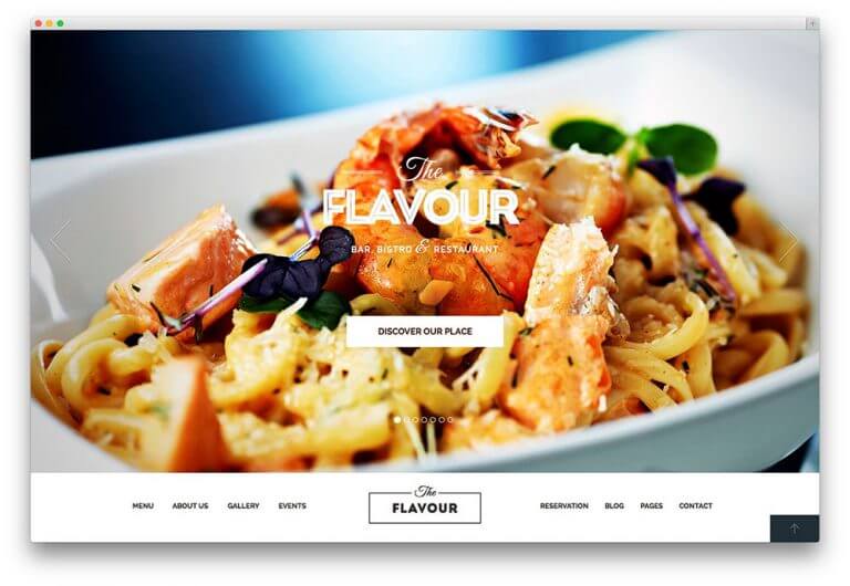mẫu web nhà hàng Flavour