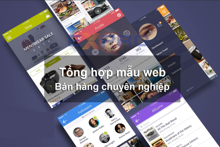 Thiết kế web kinh doanh theo mẫu đẹp.