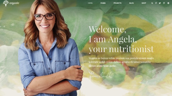 Organic food - mẫu website dinh dưỡng chuyên nghiệp