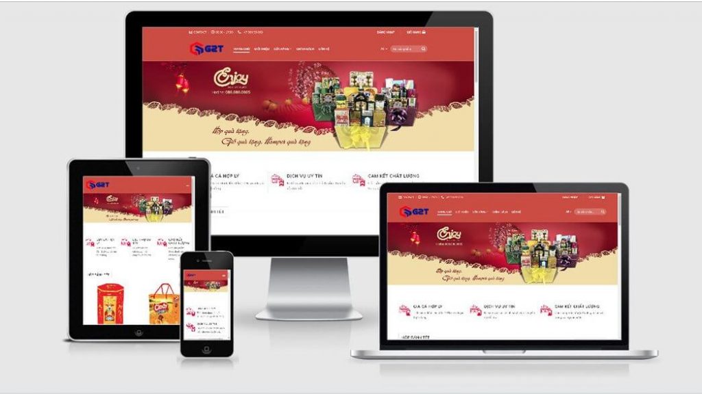 mẫu website bán hàng tết